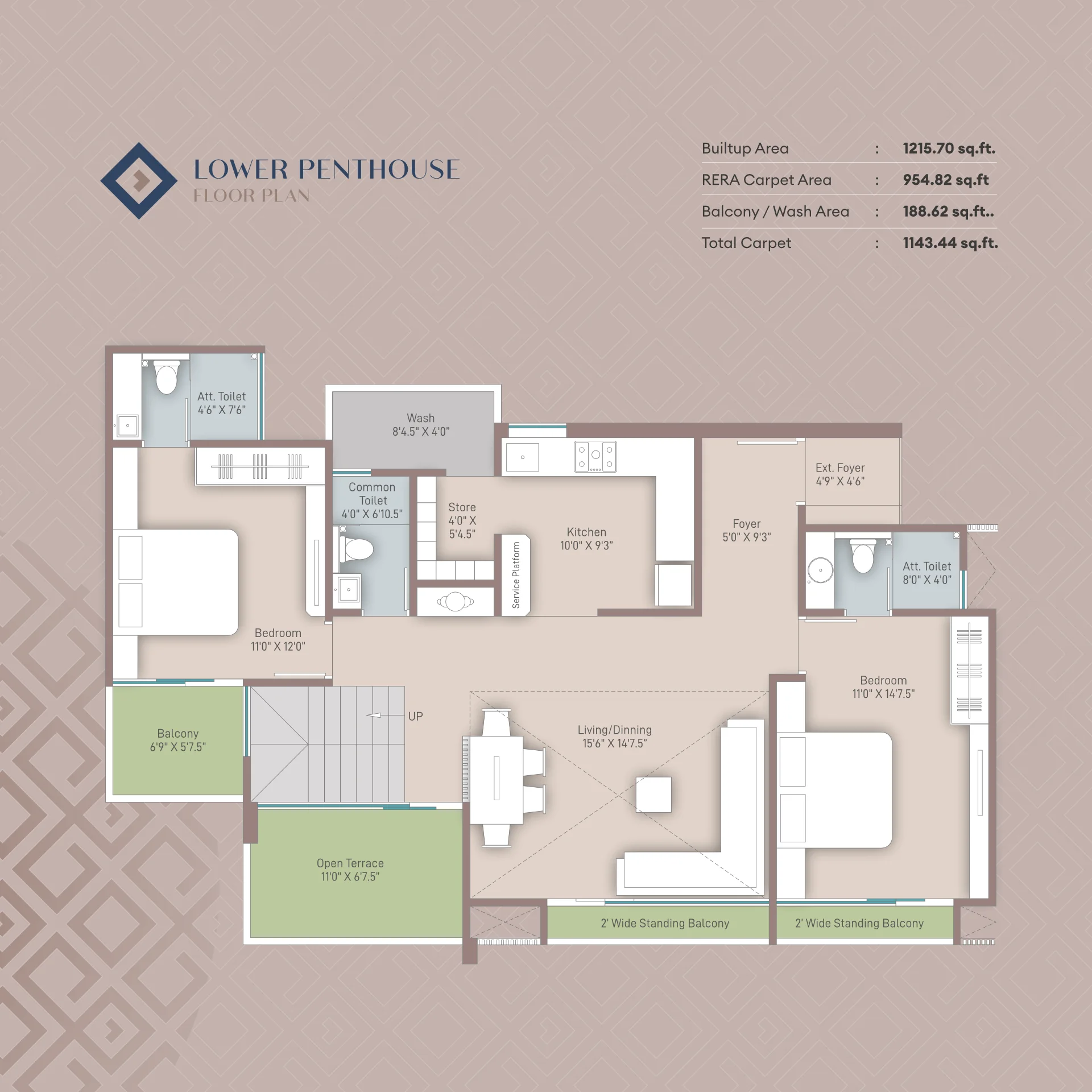 Lower Penthouse Floor Plan