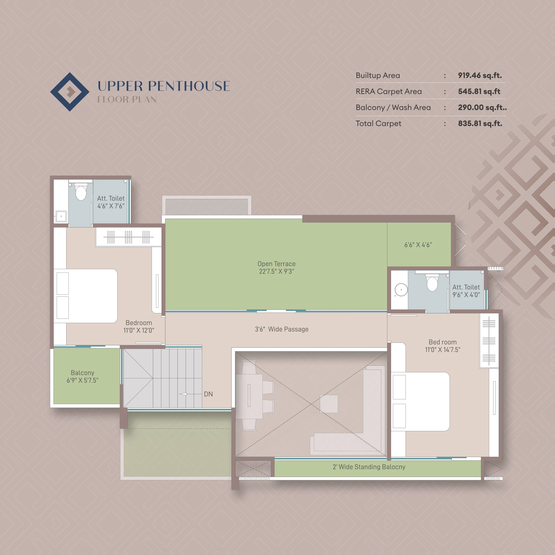 Upper Penthouse Floor Plan